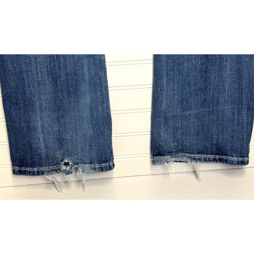 Miss Me Y2K Grunge Rhinestone Flap Pocket Bootcut Jeans Blue Denim Size 30 - Picture 6 of 16